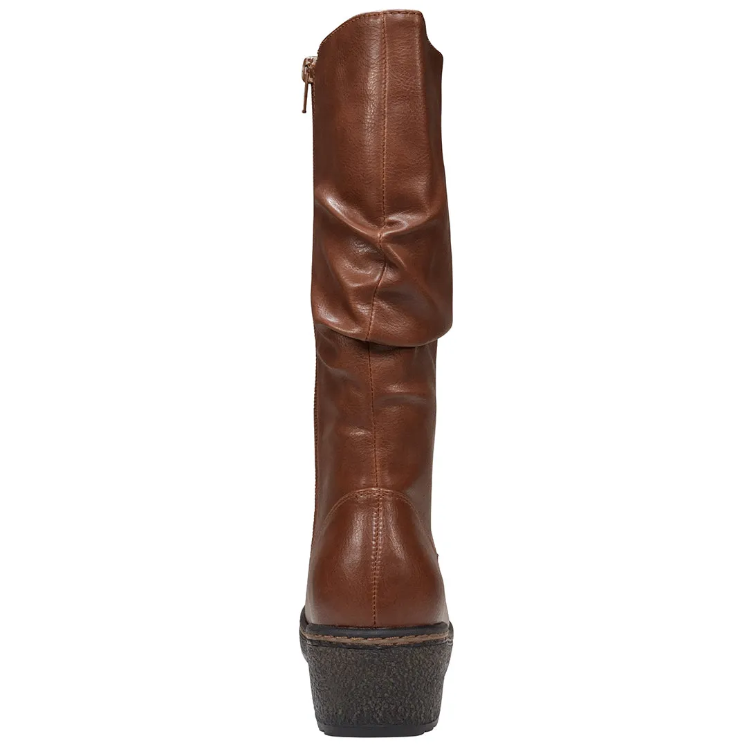 Dange Cognac Wedge Boot