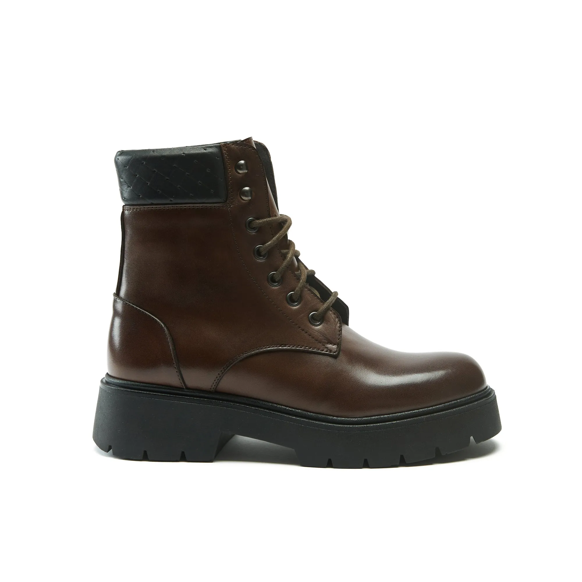 Derby ankle boot mahogany brown