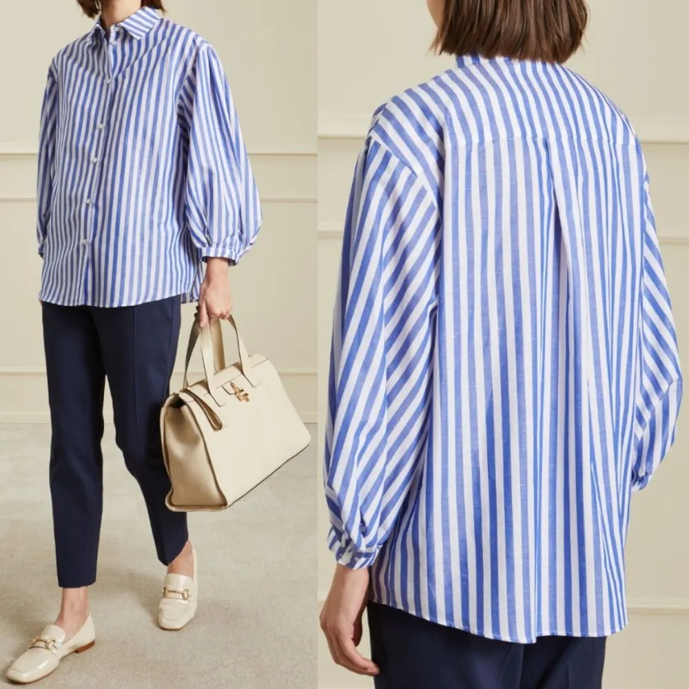 Diffusione Tessile  |Stripes Casual Style Linen Blended Fabrics Street Style