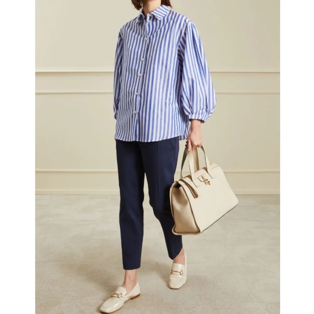 Diffusione Tessile  |Stripes Casual Style Linen Blended Fabrics Street Style