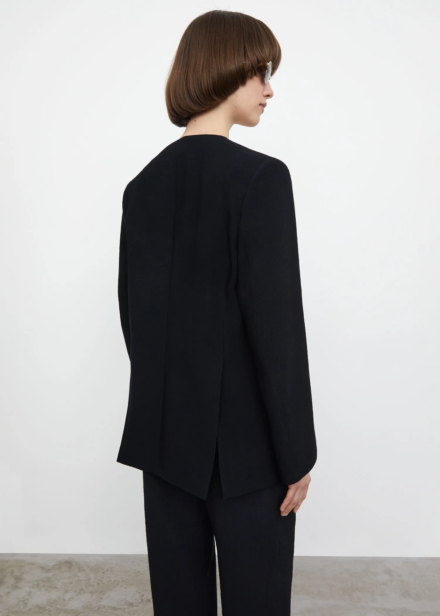 Double vent blazer black