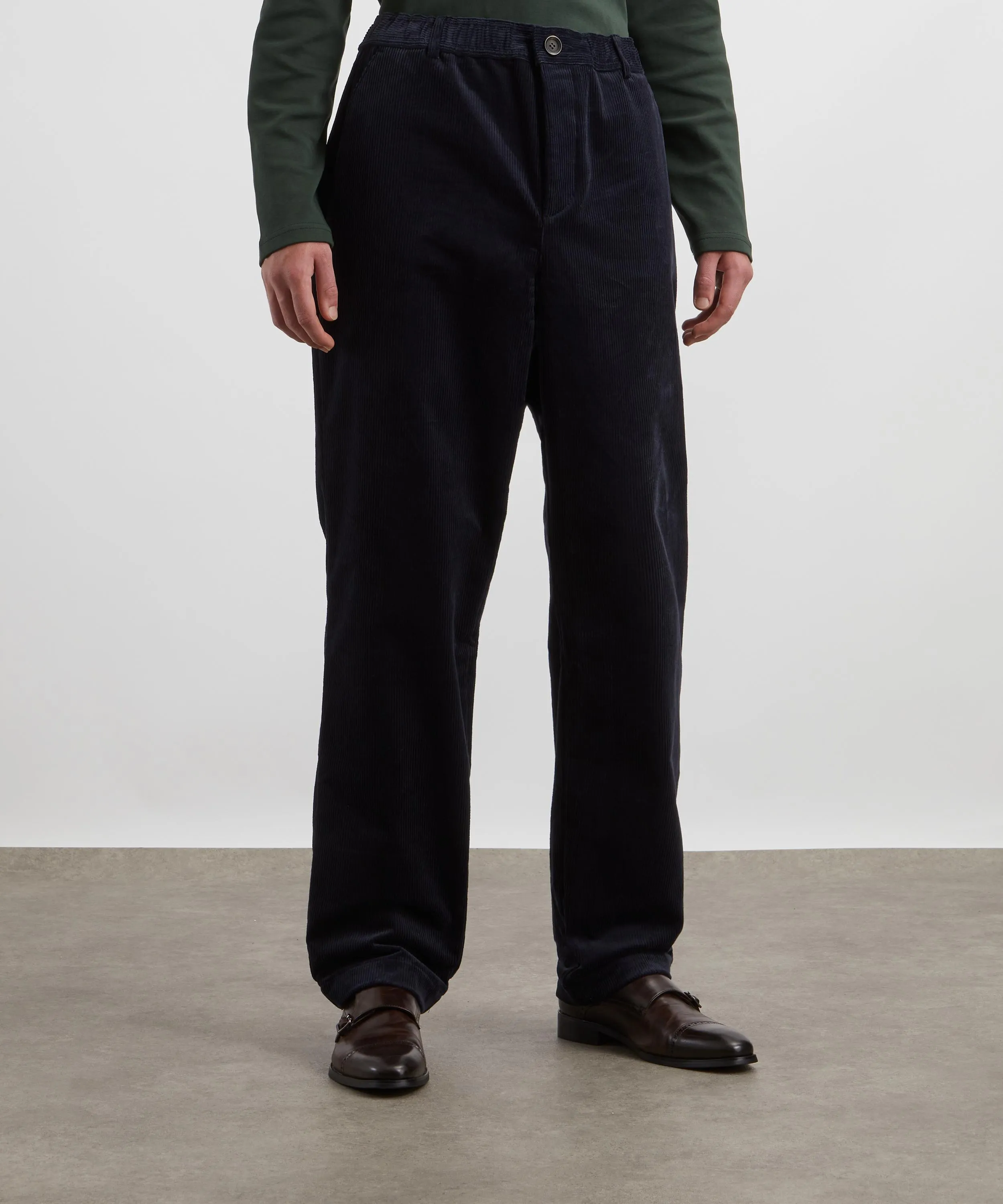 Drawstring Corduroy Trousers