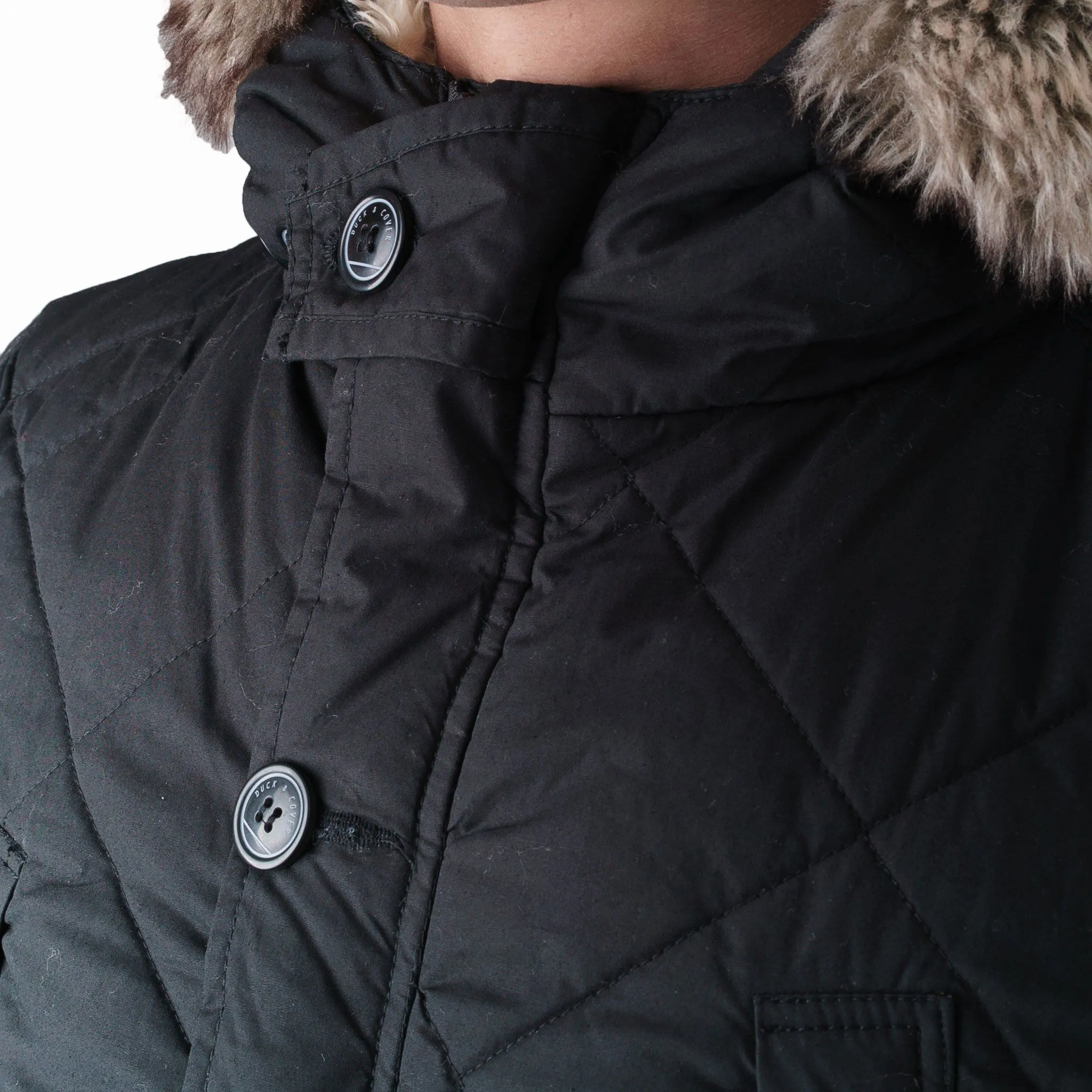 Duck and Cover Bazza Padded Parka Jacket Black