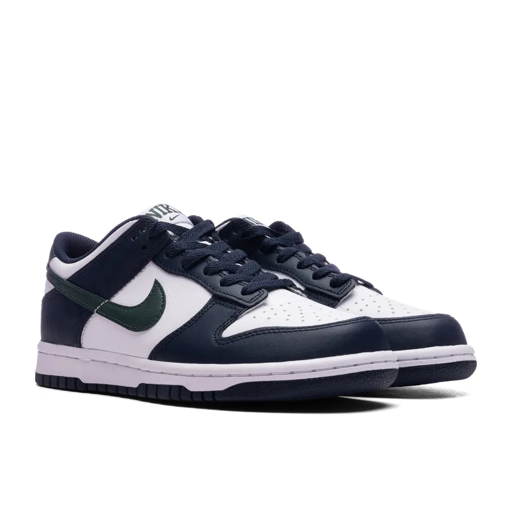 Dunk Low (GS) - Obsidian/Vintage Green/White