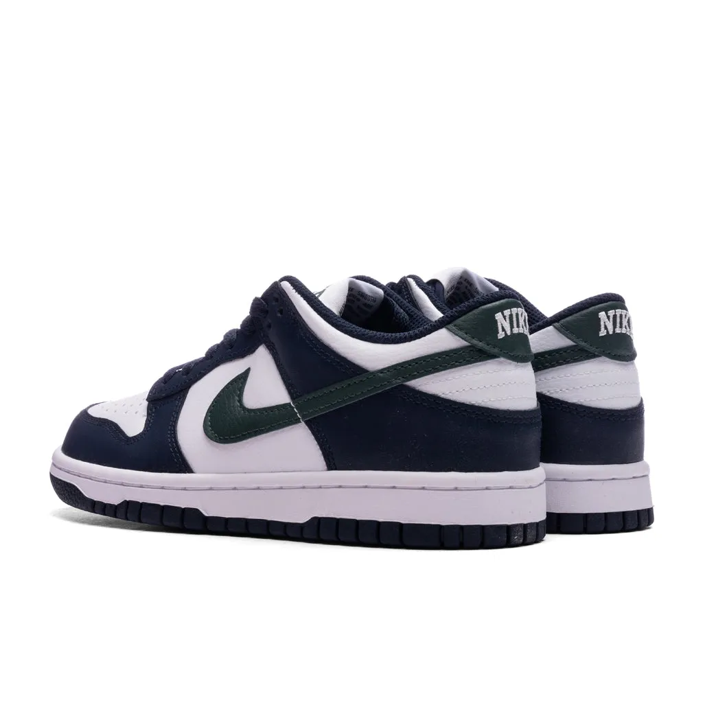 Dunk Low (GS) - Obsidian/Vintage Green/White