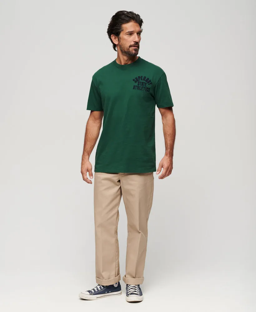 Embroidered Superstate Athletic Logo T-Shirt | Pine Green