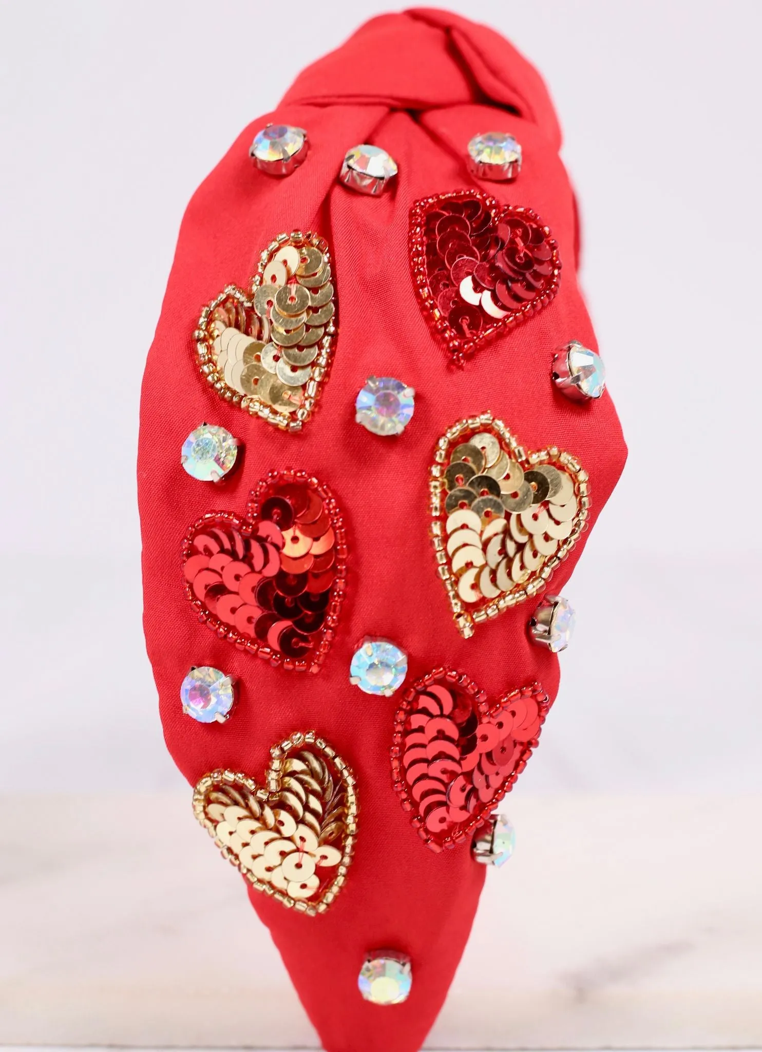 Endless Love heart Headband RED