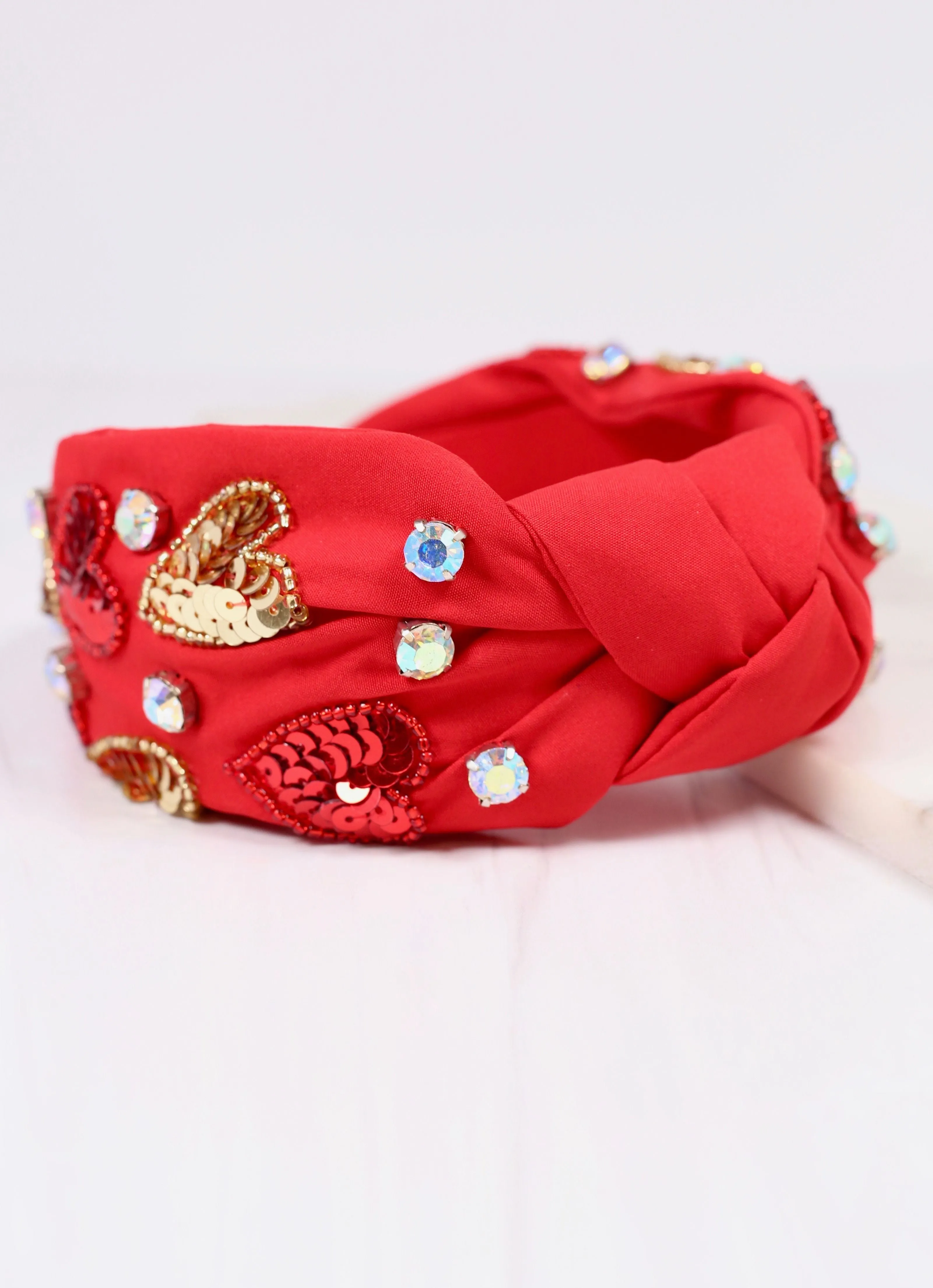 Endless Love heart Headband RED