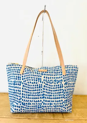 Erin Flett | Erin Medium Tote Bag | Royal Double Dot