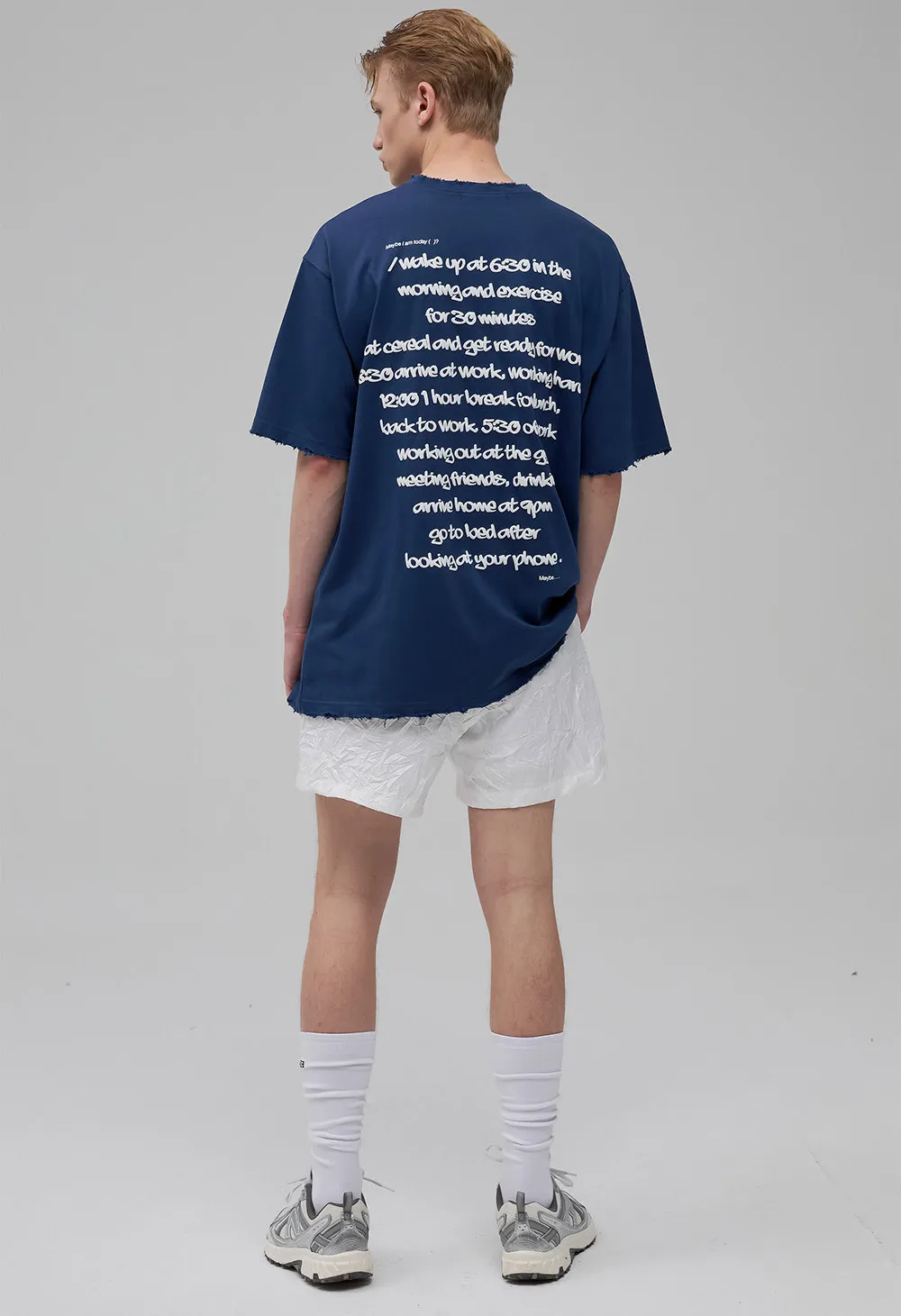 ESC STUDIO  |●ESC STUDIO● life plan washing t-shirt(navy)