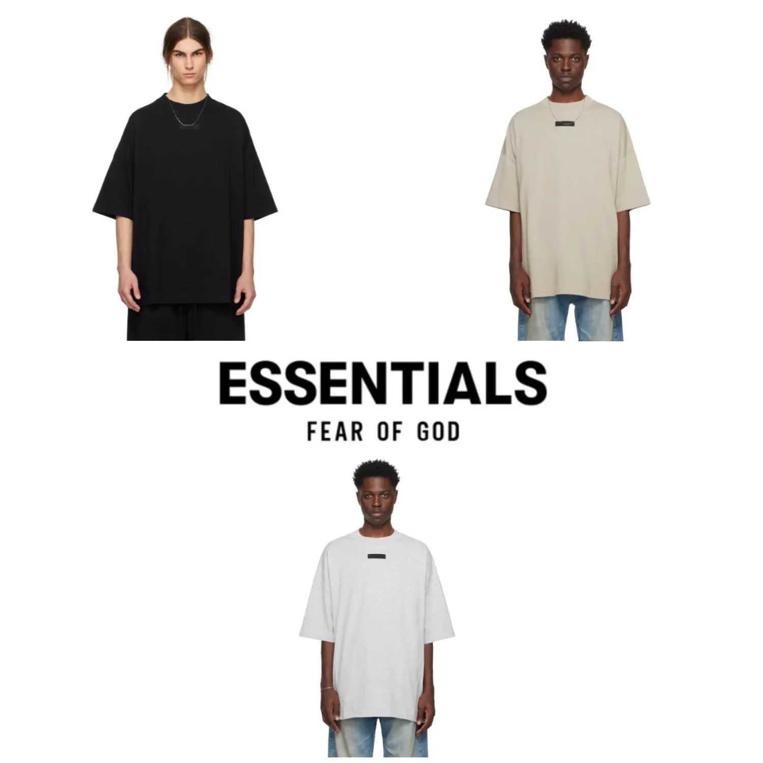 FEAR OF GOD  |Crew Neck Pullovers Street Style Plain Cotton Short Sleeves