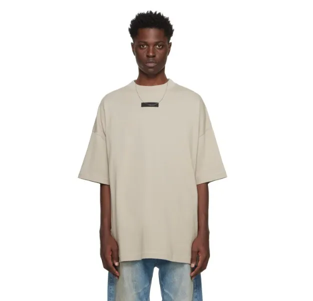 FEAR OF GOD  |Crew Neck Pullovers Street Style Plain Cotton Short Sleeves