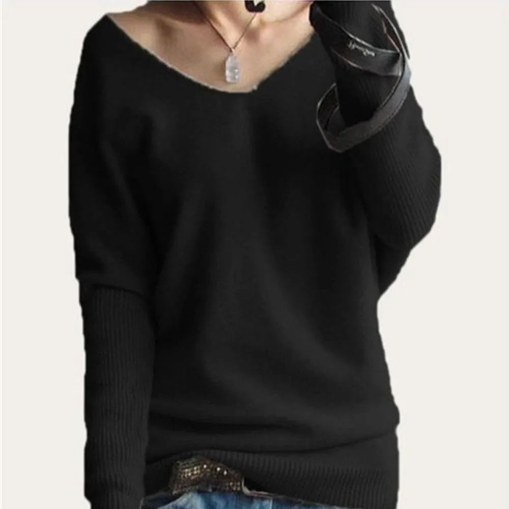 Feida Women Long Sleeve Loose Sweater And Pullovers Shirt Top Pull Sweaters Jersey Mujer Plus size