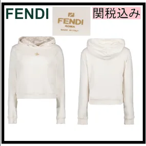 FENDI  |Monogram Rib Street Style Long Sleeves Cotton Logo