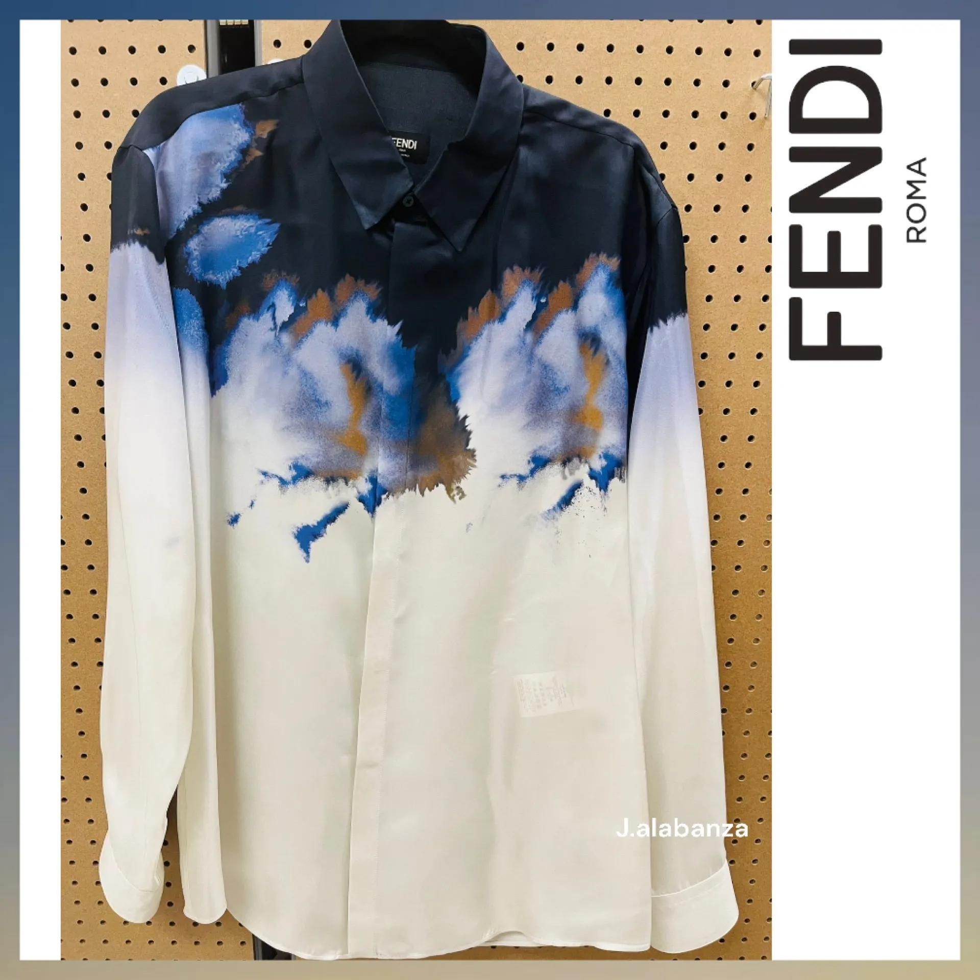 FENDI  |Silk Long Sleeves Logo Luxury Outlet Shirts