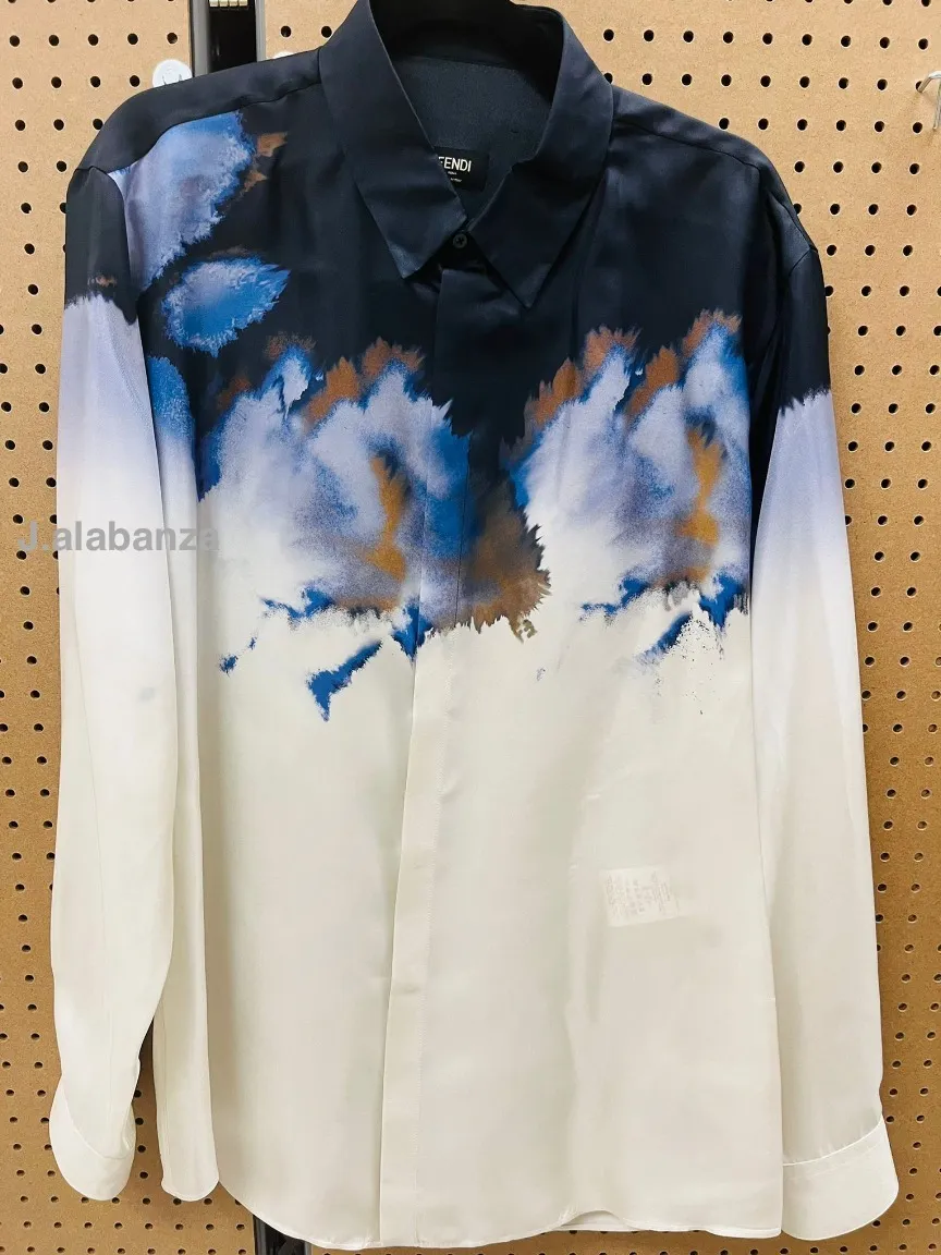 FENDI  |Silk Long Sleeves Logo Luxury Outlet Shirts