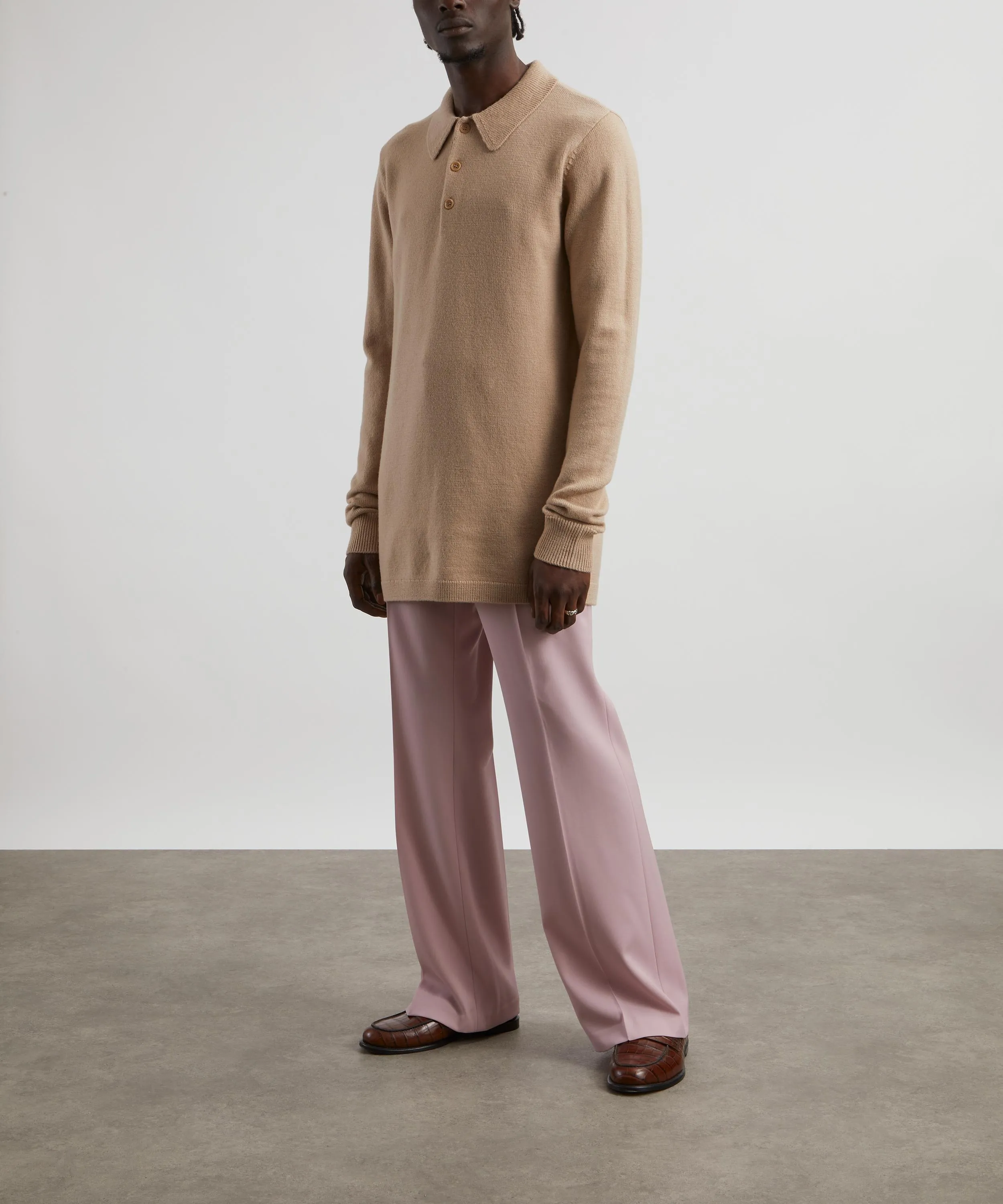 Flared Wool Trousers