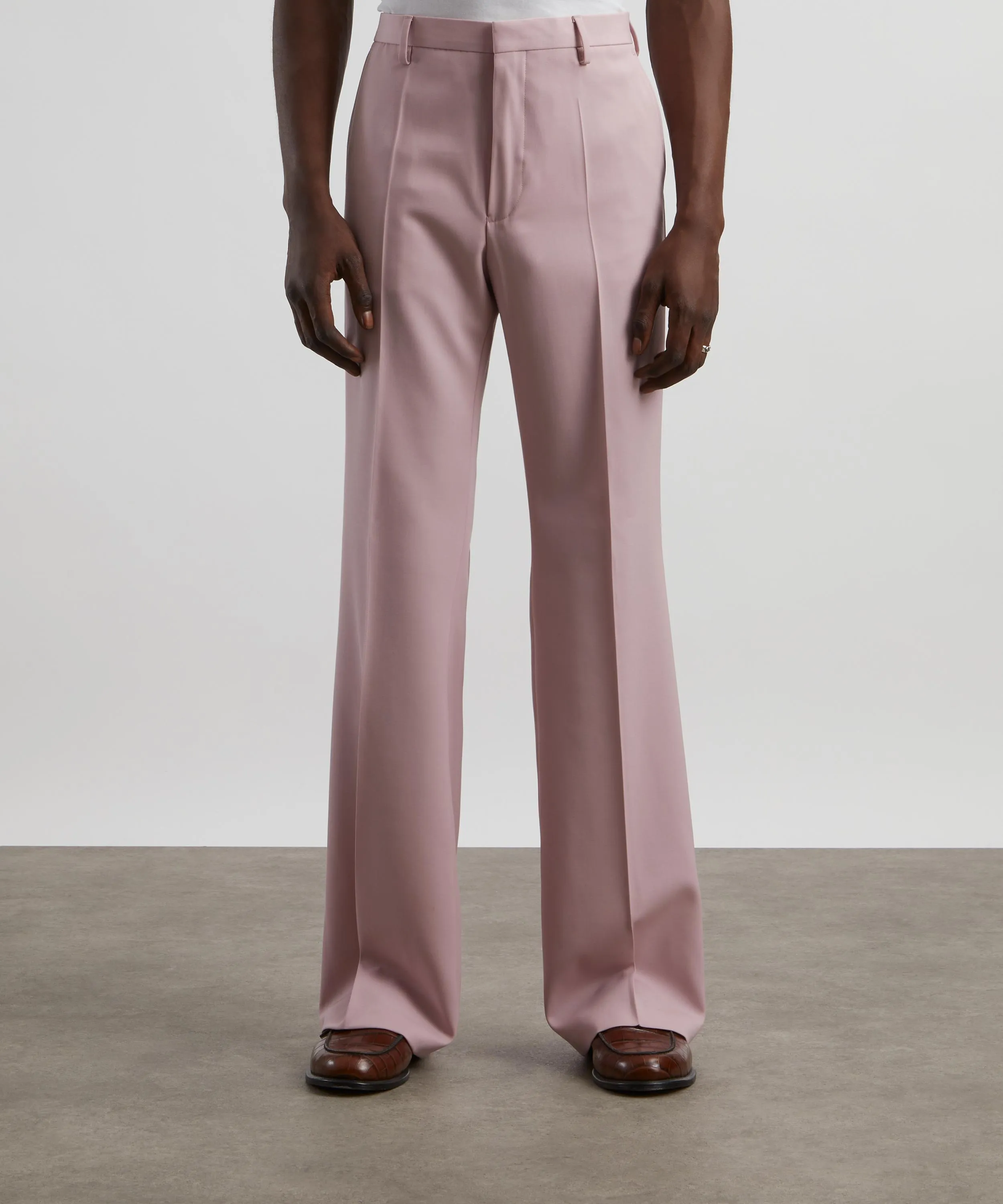 Flared Wool Trousers