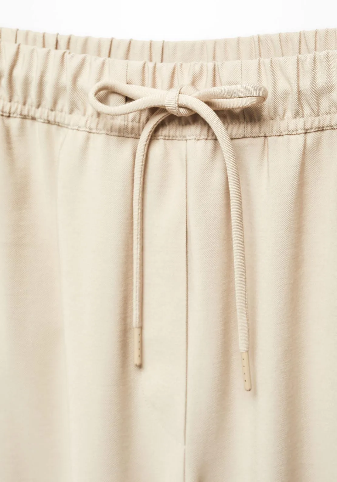 Flowy straight-fit trousers with bow