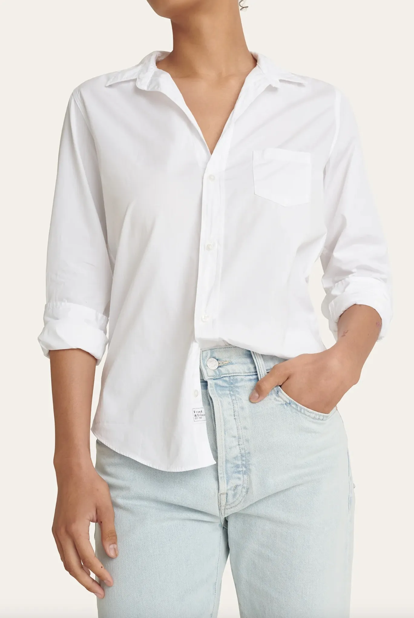 Frank&Eileen  |Long Sleeves Plain Cotton Shirts & Blouses