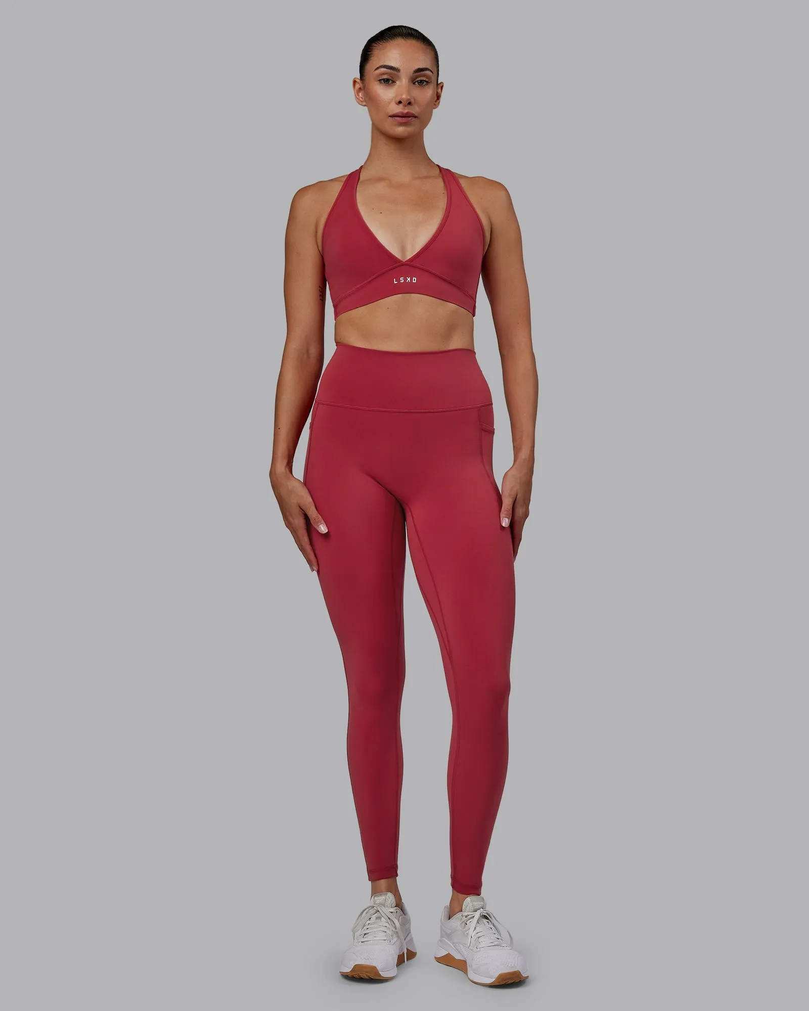 Fusion Full Length Leggings - Claret