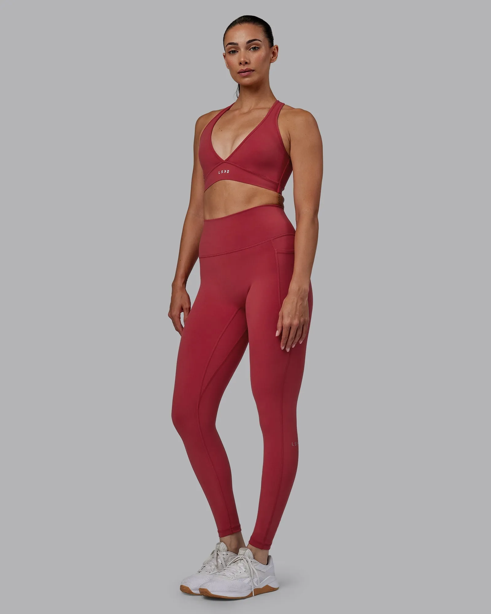 Fusion Full Length Leggings - Claret