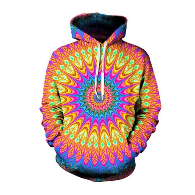 Geometric Abstract 3D Printed Hoodie