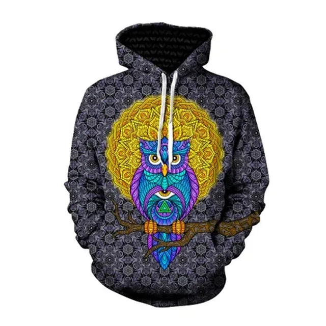 Geometric Abstract 3D Printed Hoodie