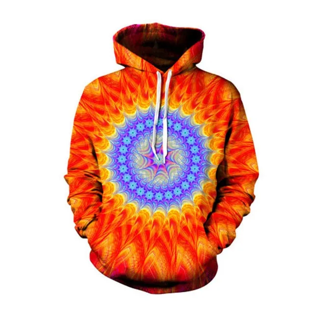 Geometric Abstract 3D Printed Hoodie