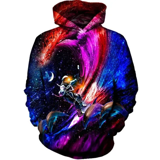 Geometric Abstract 3D Printed Hoodie