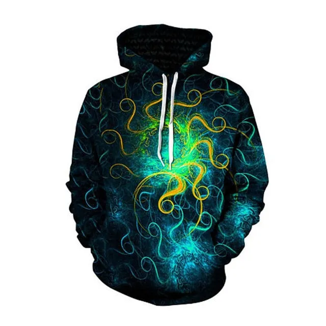 Geometric Abstract 3D Printed Hoodie