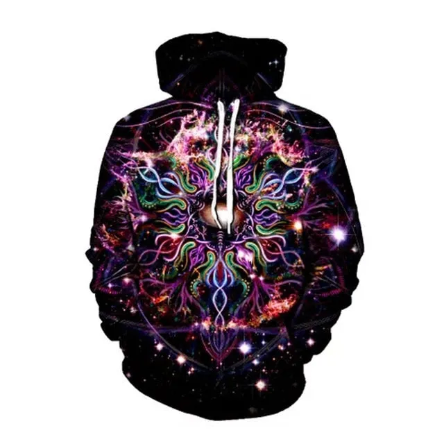 Geometric Abstract 3D Printed Hoodie