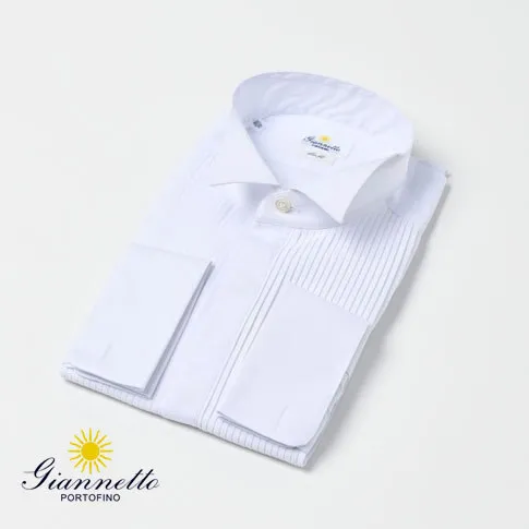 GIANNETTO  |Long Sleeves Plain Cotton Handmade Logo Shirts