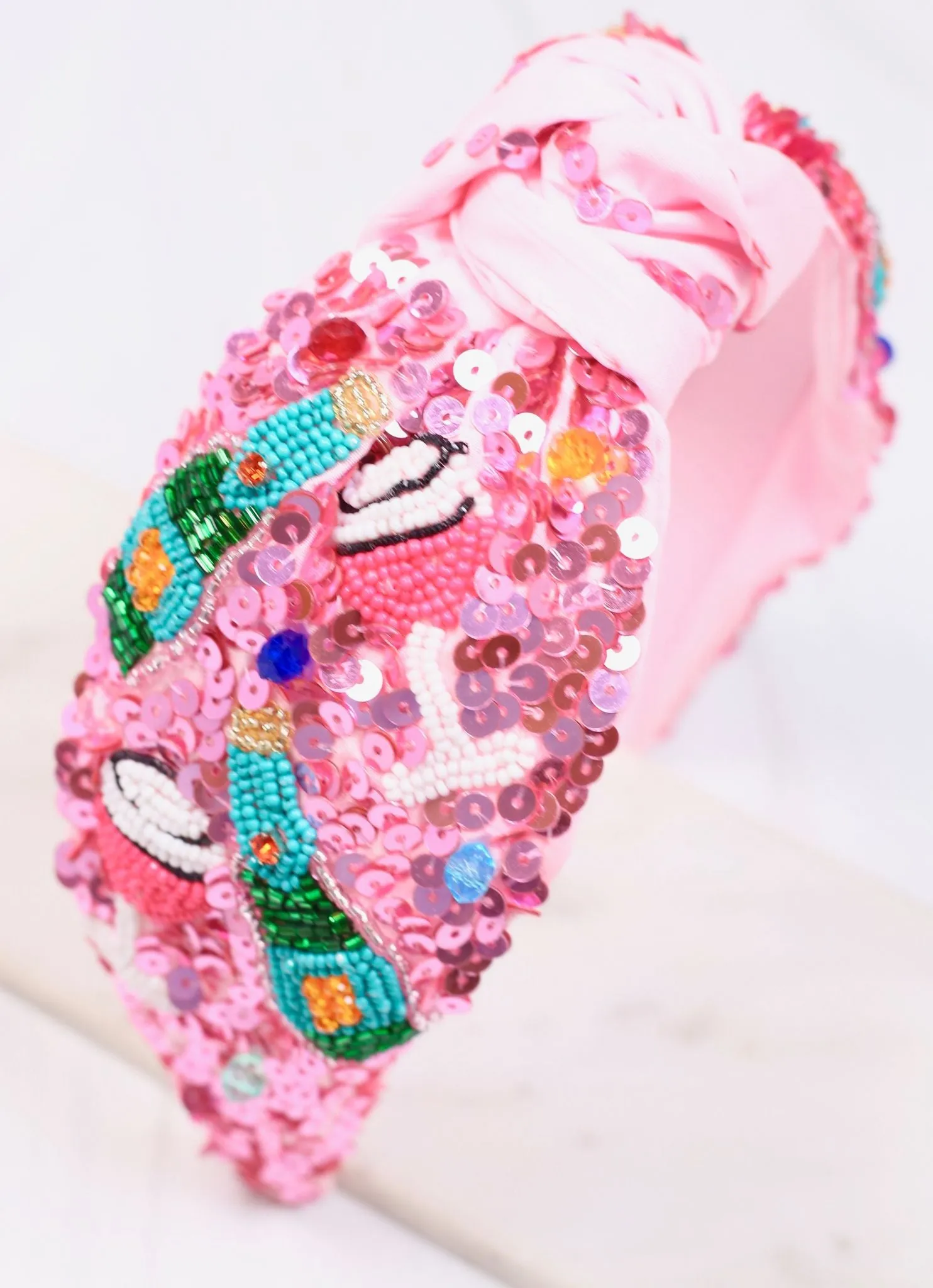 Girls Night Embellished Headband PINK MULTI