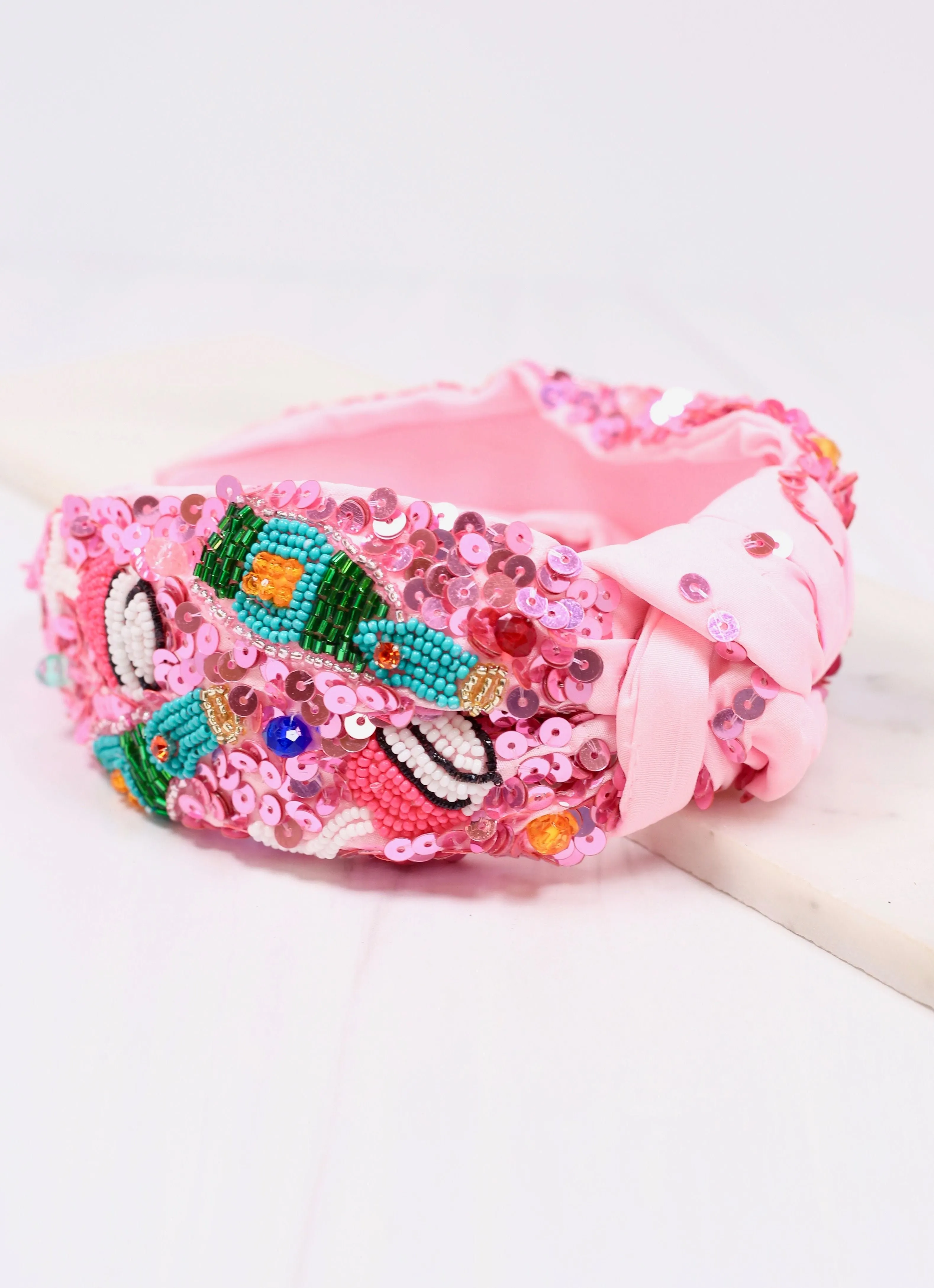 Girls Night Embellished Headband PINK MULTI