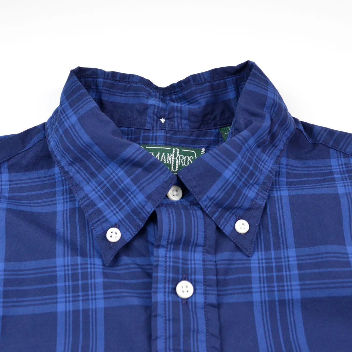 Gitman Vintage - Check Shirt - Blue On Blue Indigo