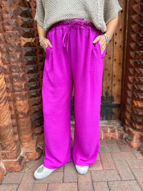 Grape Wide Leg Pocket Trousers Claudia