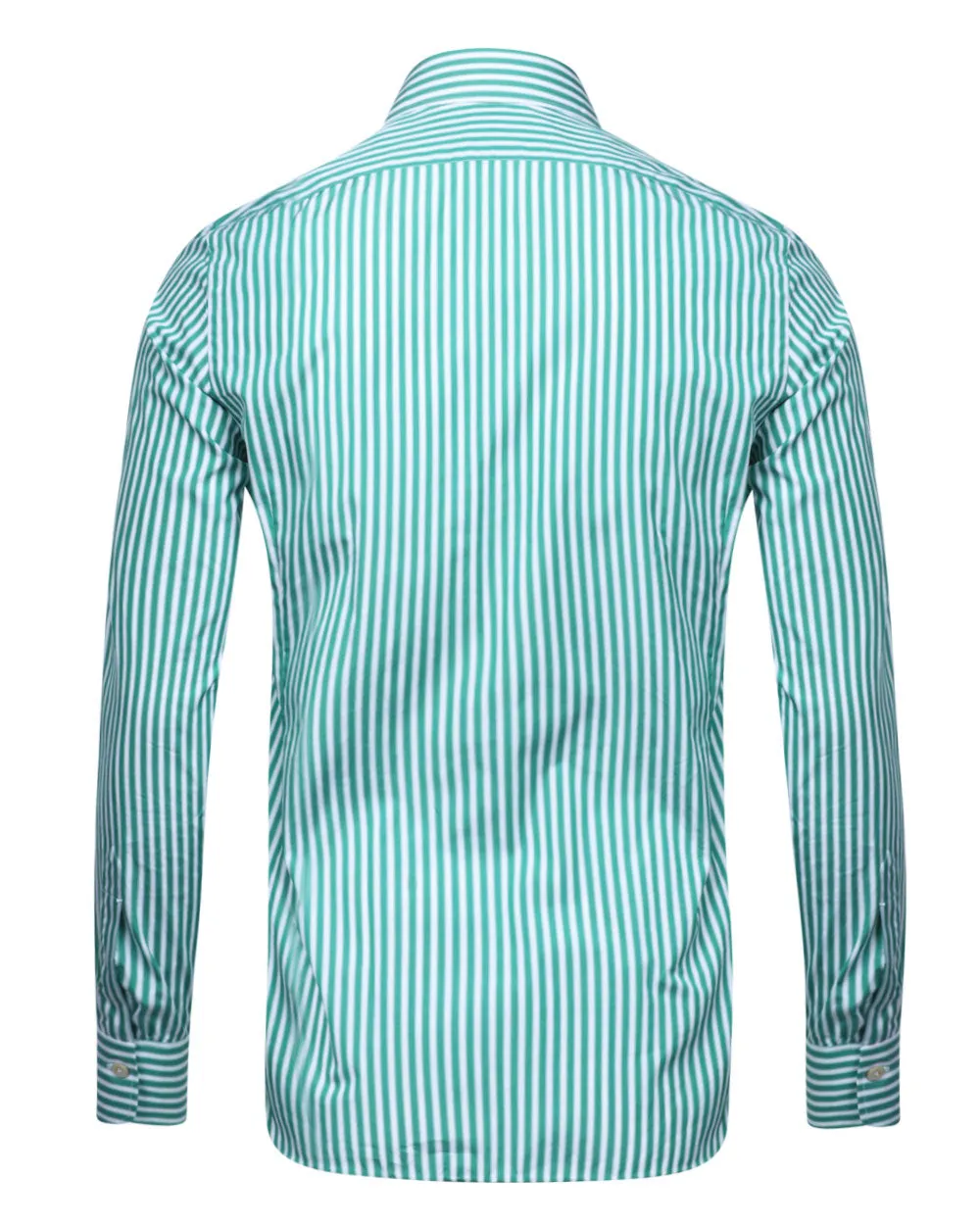 Green and White Stripe Sportshirt