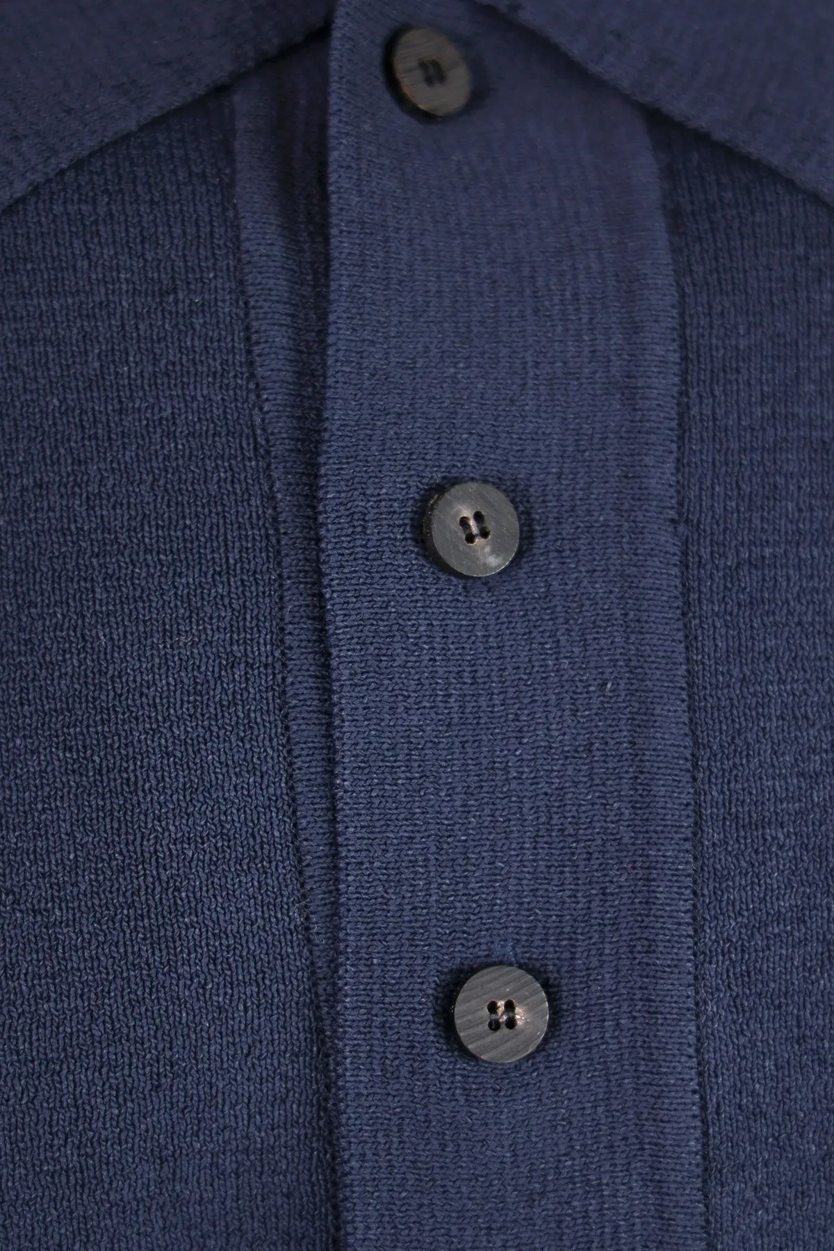 Hanji Polo Sweater - Navy