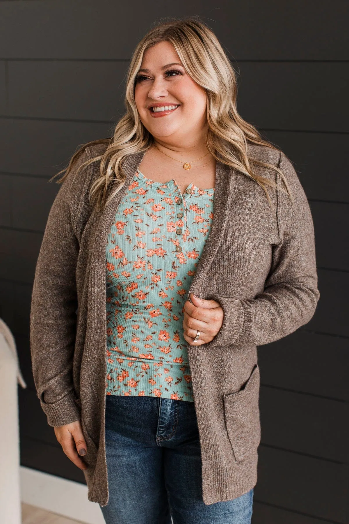 Having A Blast Knit Cardigan- Mocha