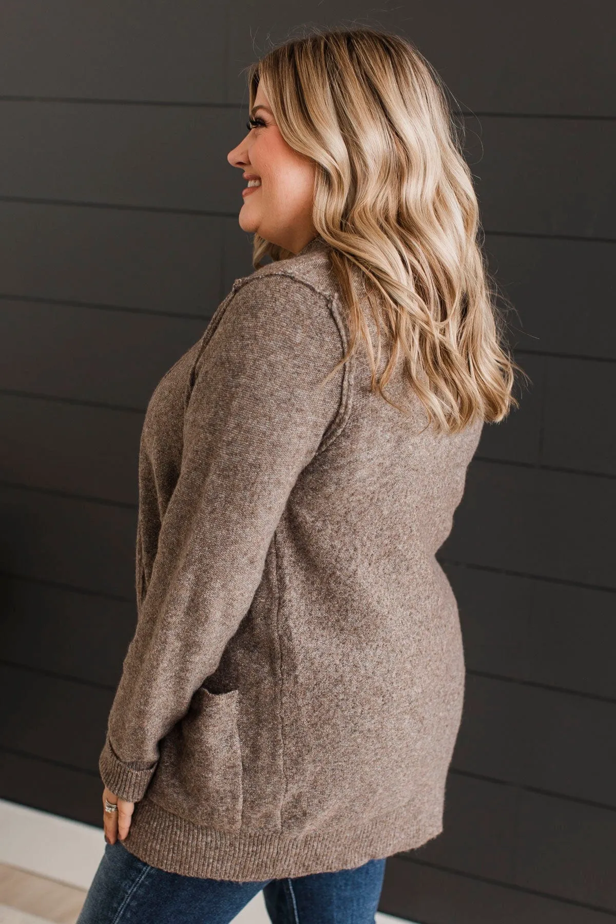 Having A Blast Knit Cardigan- Mocha