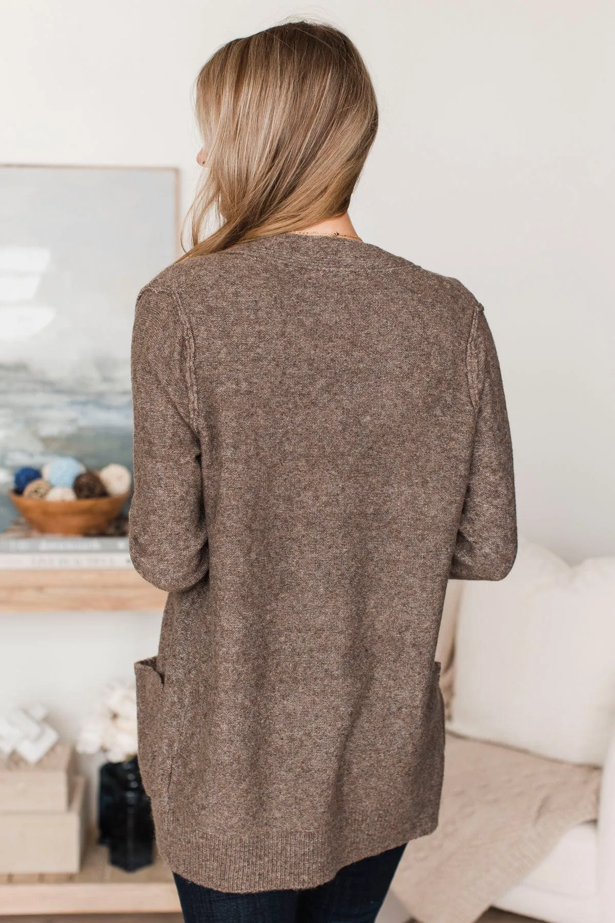 Having A Blast Knit Cardigan- Mocha