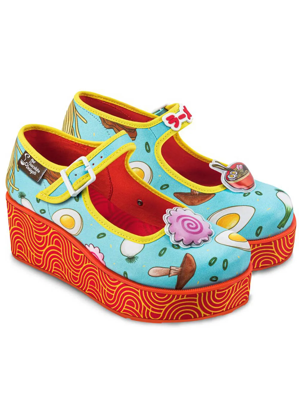 Hot Chocolate Design Ramen Platform Shoes Multi