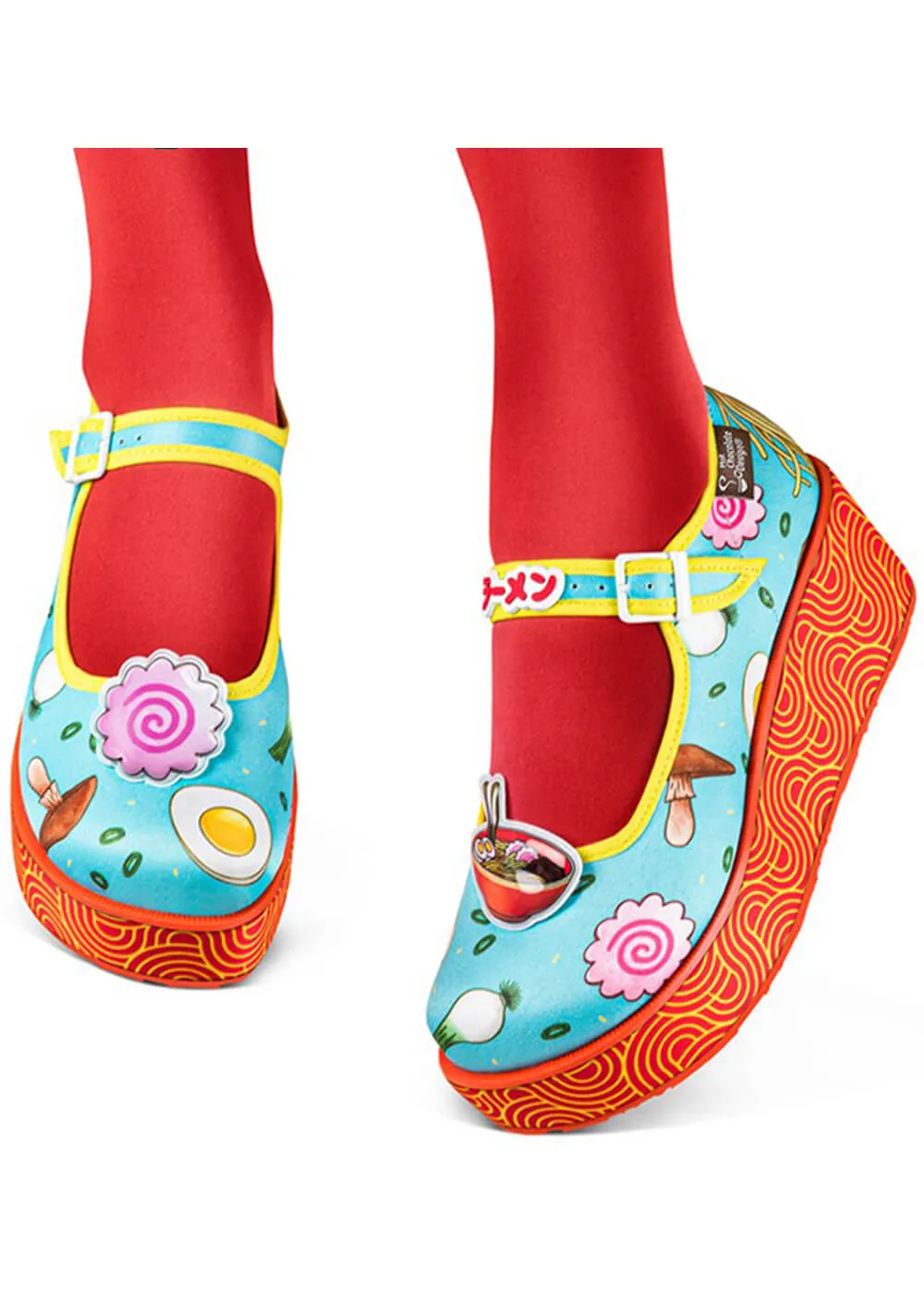 Hot Chocolate Design Ramen Platform Shoes Multi