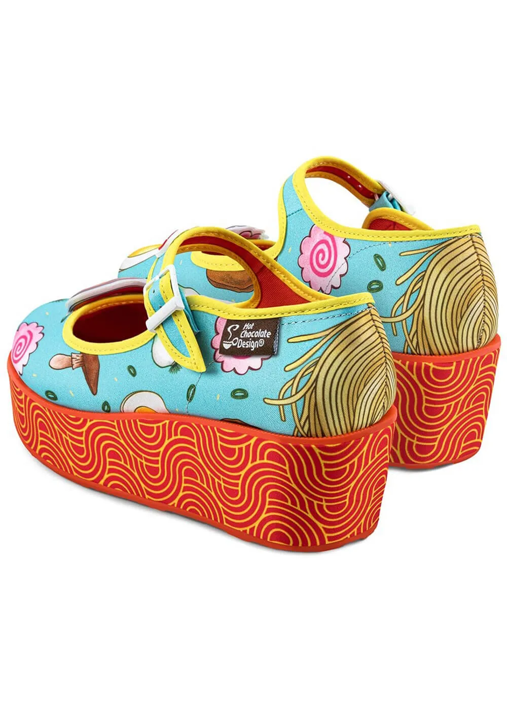 Hot Chocolate Design Ramen Platform Shoes Multi