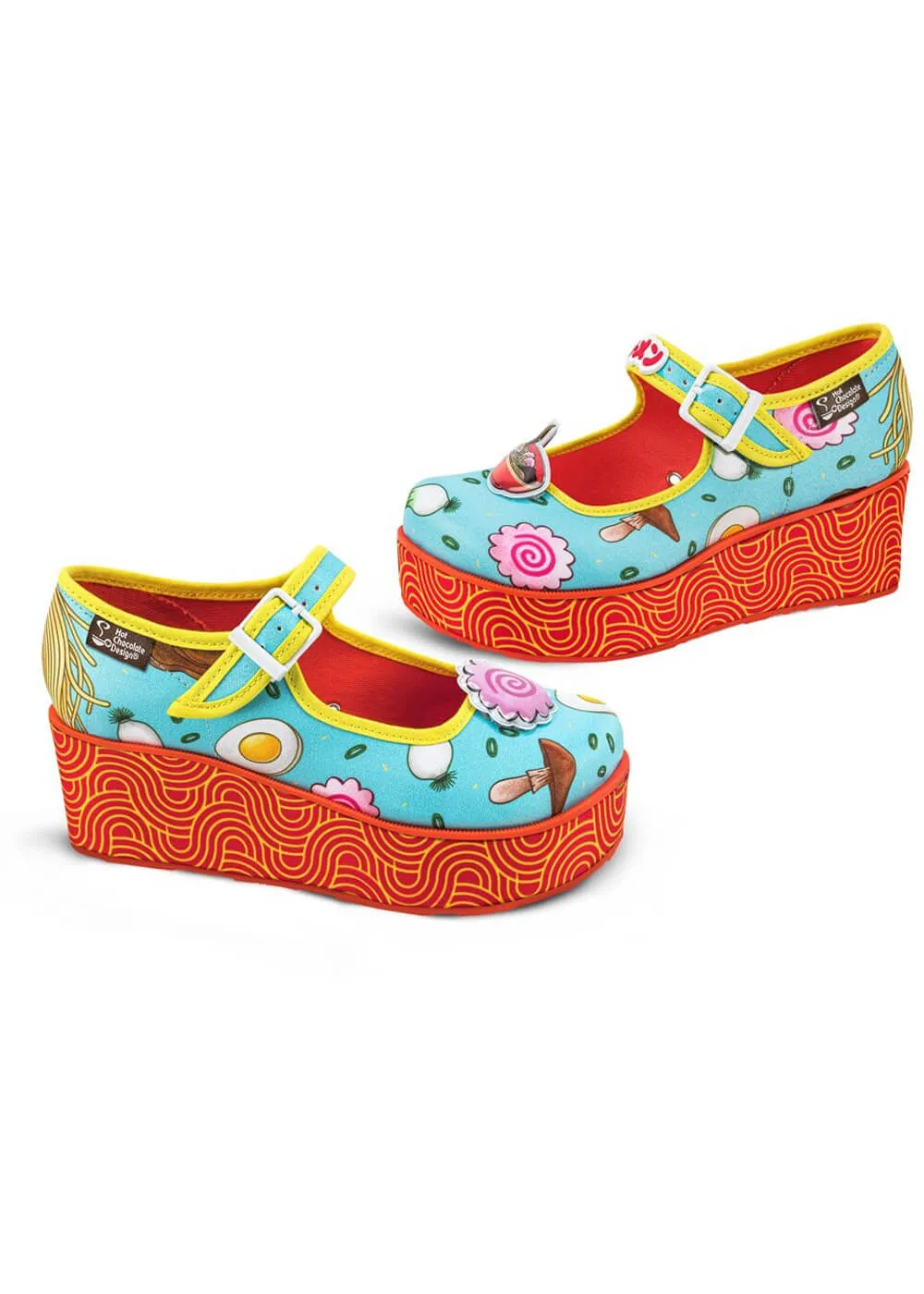 Hot Chocolate Design Ramen Platform Shoes Multi