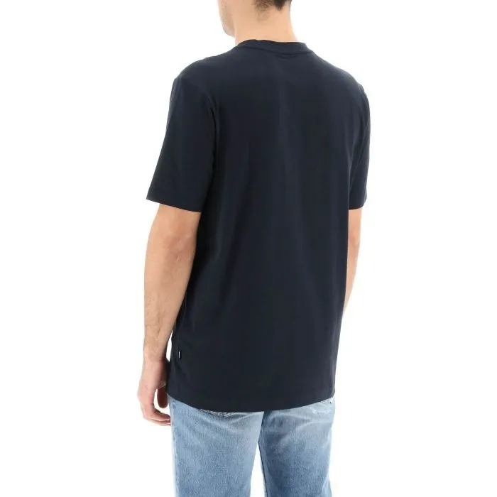 Hugo Boss  |Crew Neck Pullovers Street Style Plain Cotton Short Sleeves