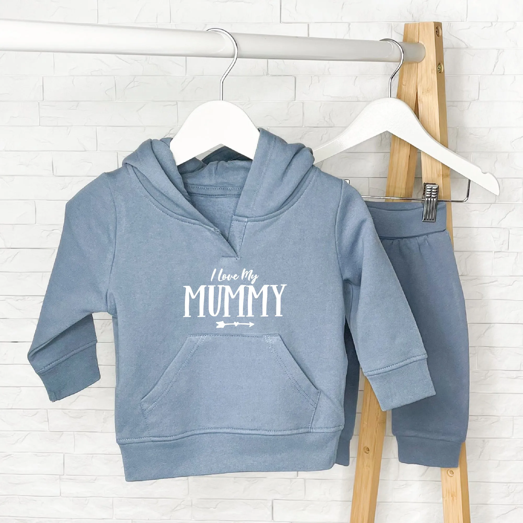 I Love My Mummy/Daddy Kids Hoodie And Jogger Set