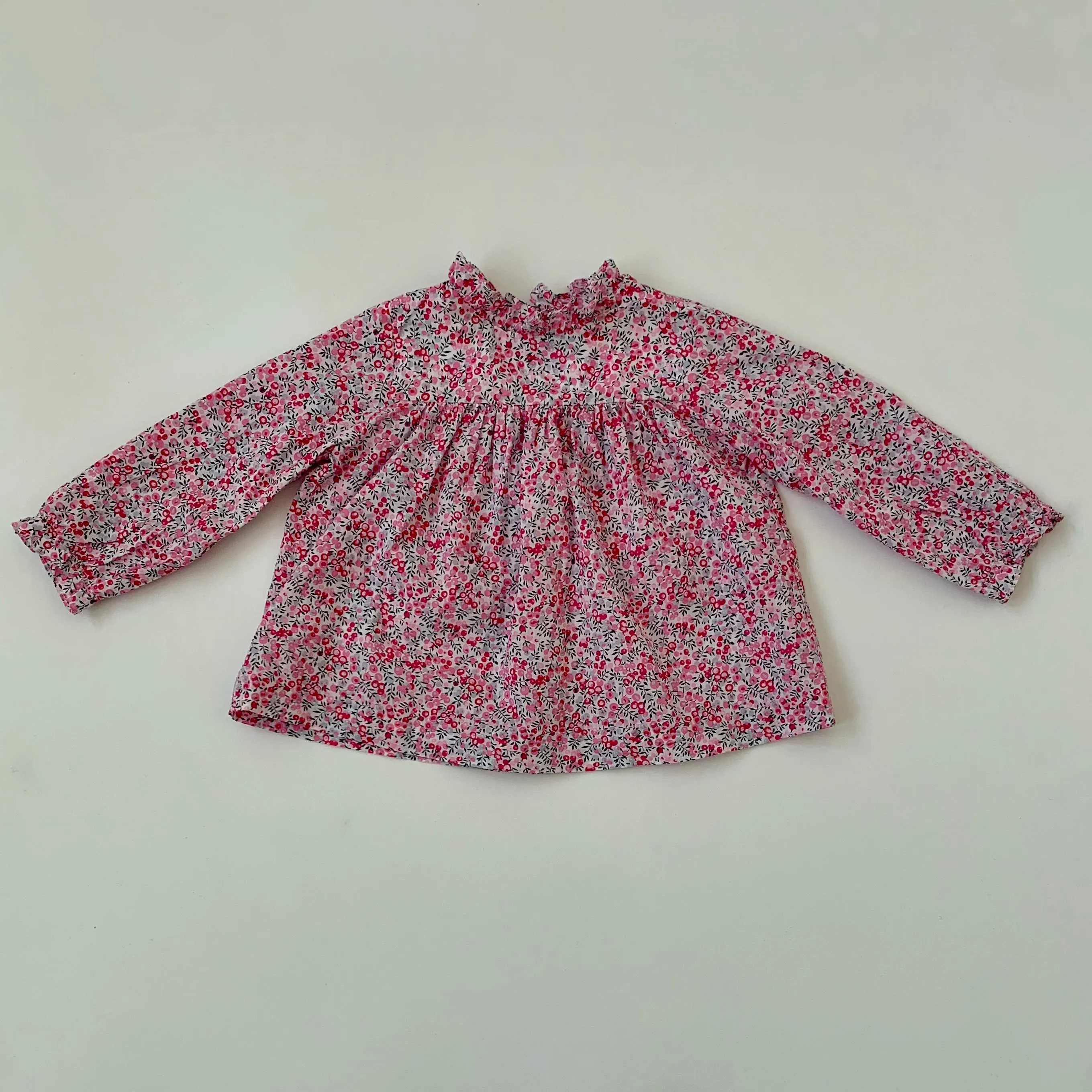 Jacadi Pink Liberty Print Blouse: 12 Months