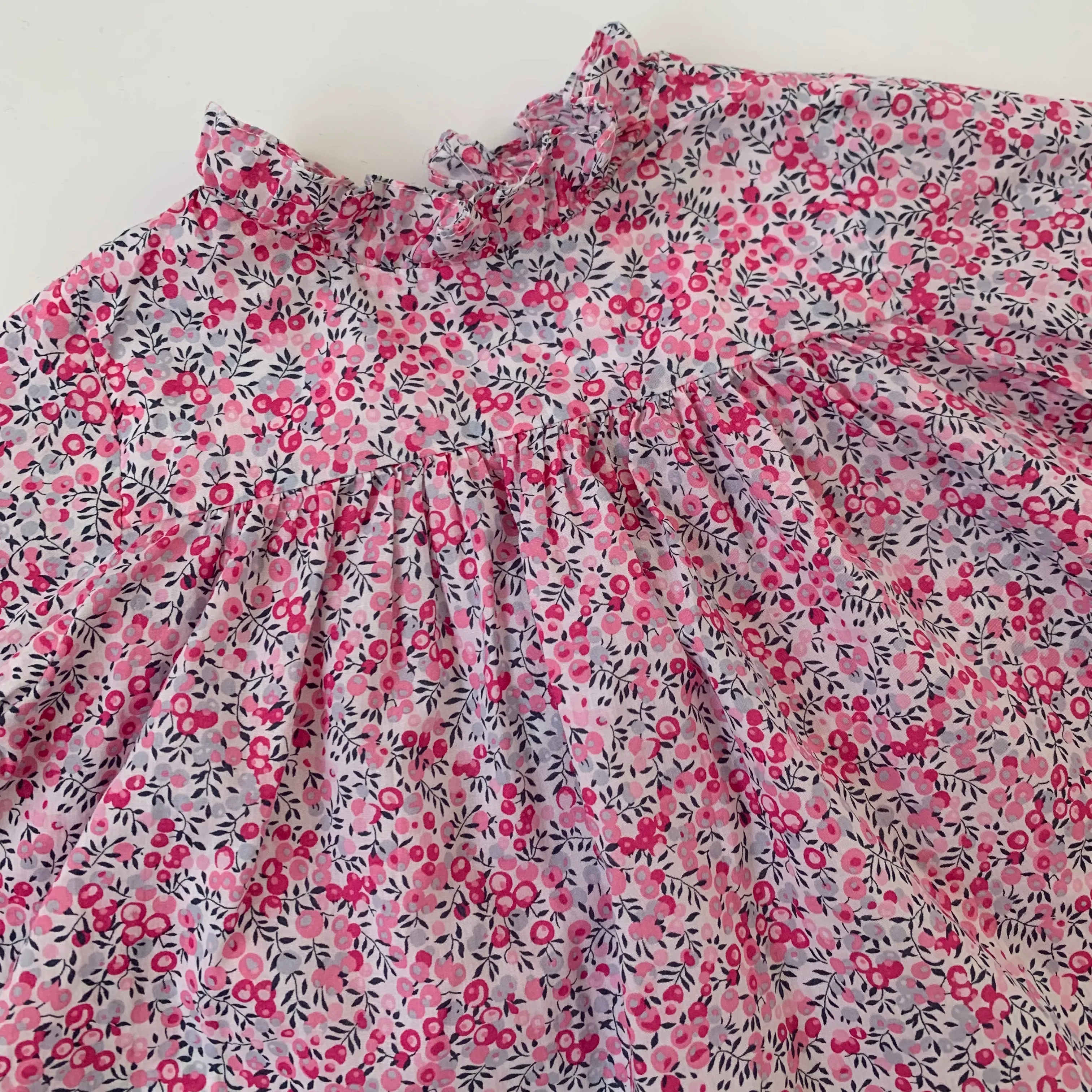 Jacadi Pink Liberty Print Blouse: 12 Months